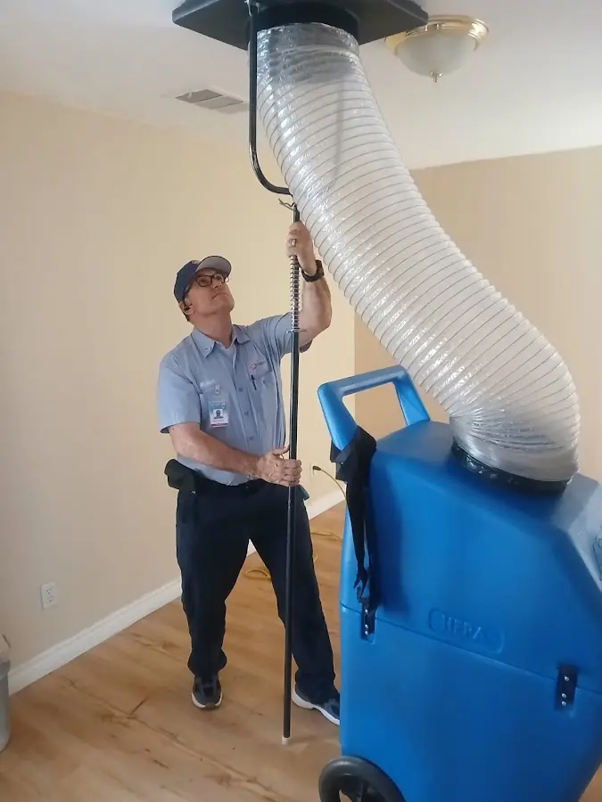HVAC Installation technician using HEPA equipment in Mount Joy